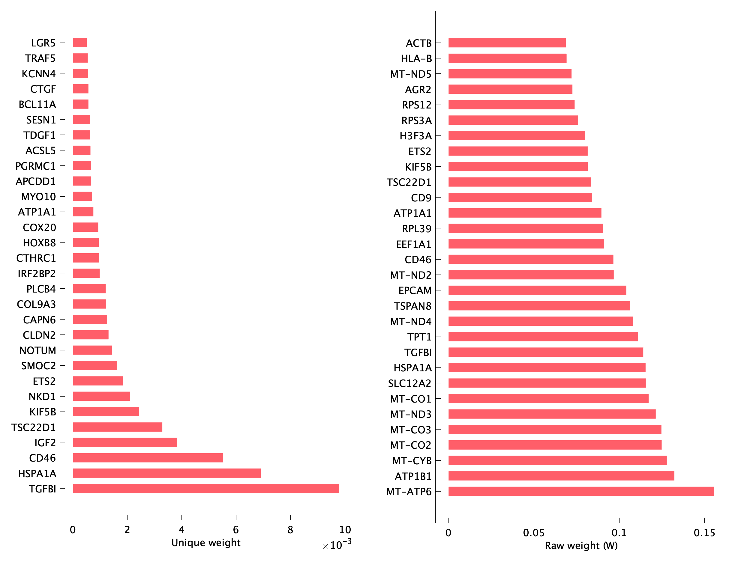 Top genes of pEpi05 program