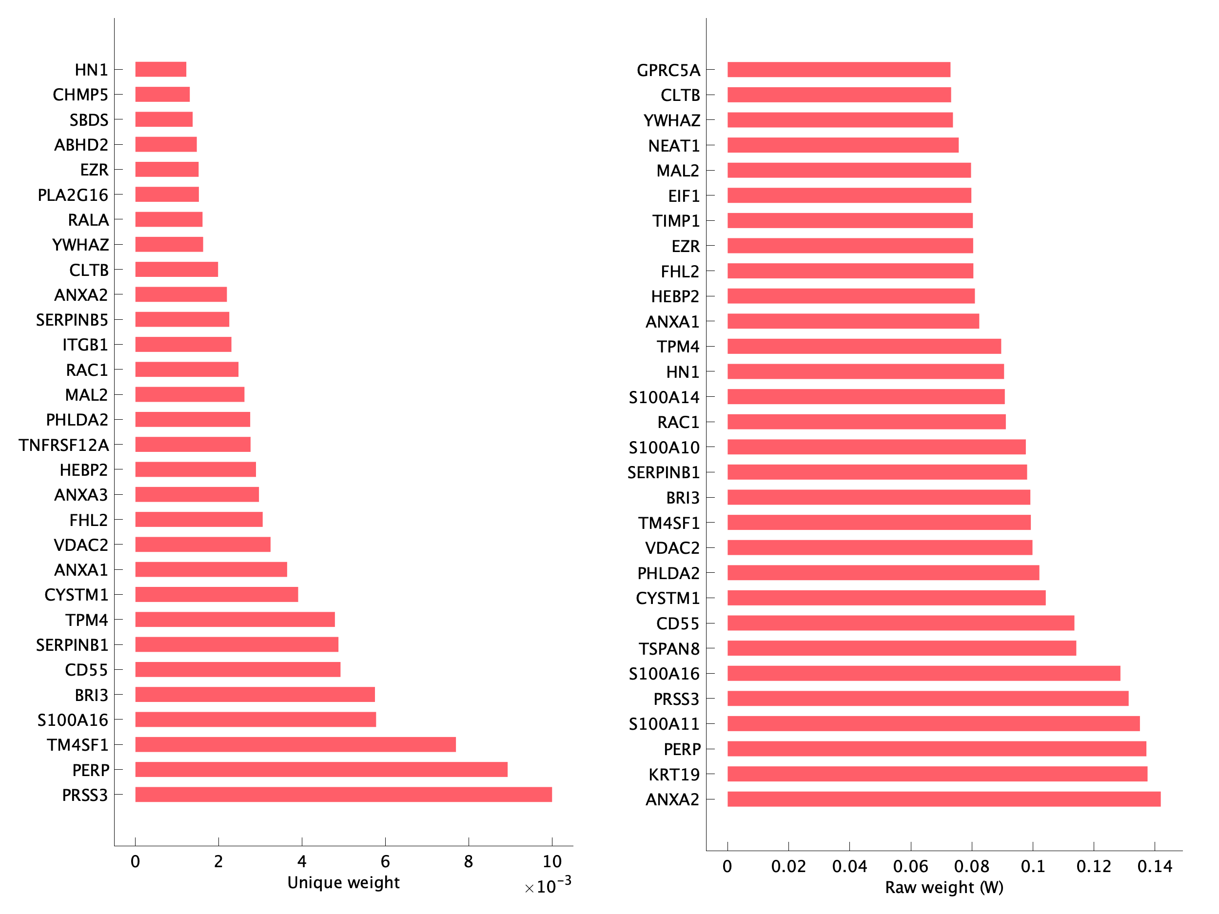 Top genes of pEpiTd09 program