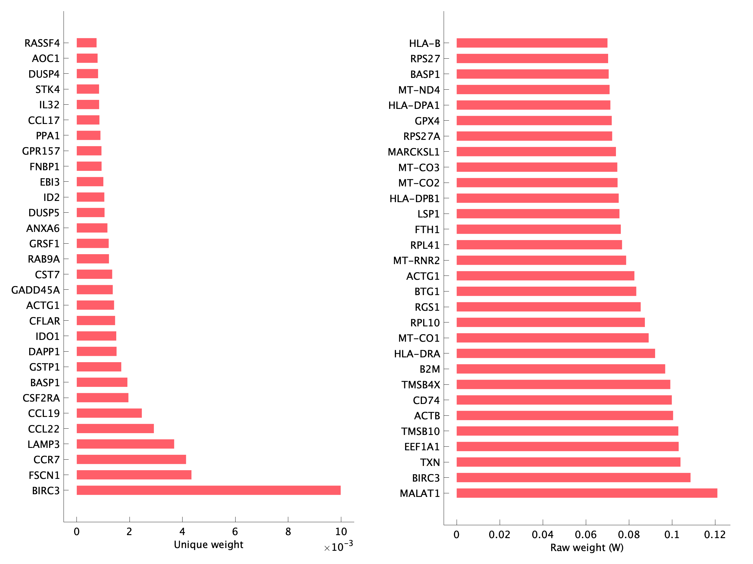 Top genes of pM11 program