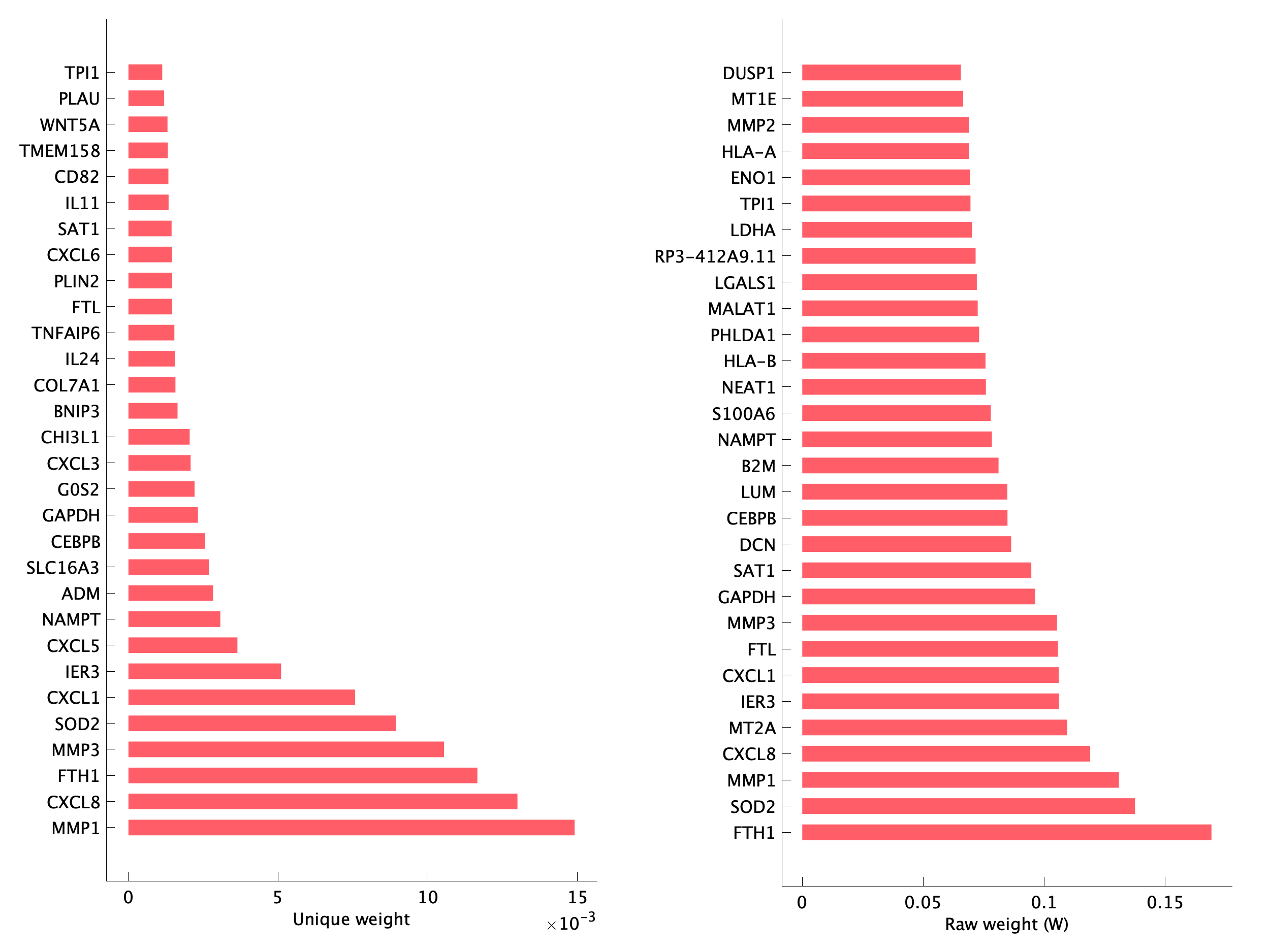 Top genes of pS13 program