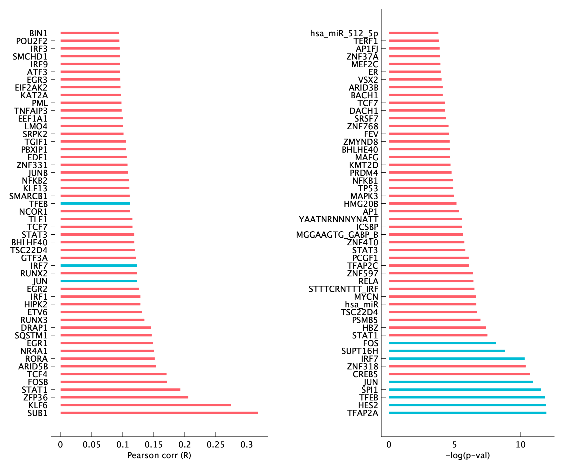 TF enrichment of pB01