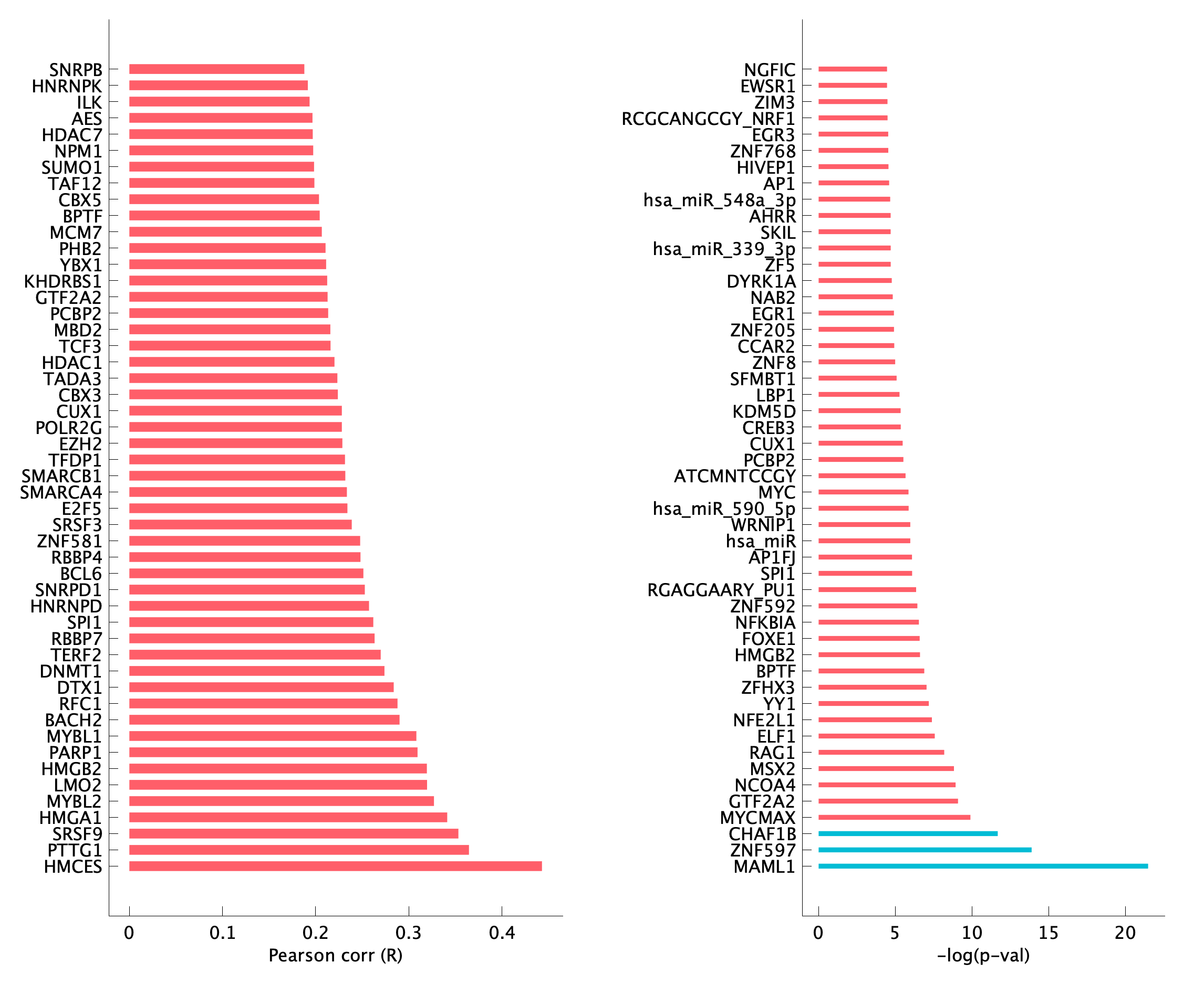 TF enrichment of pB03