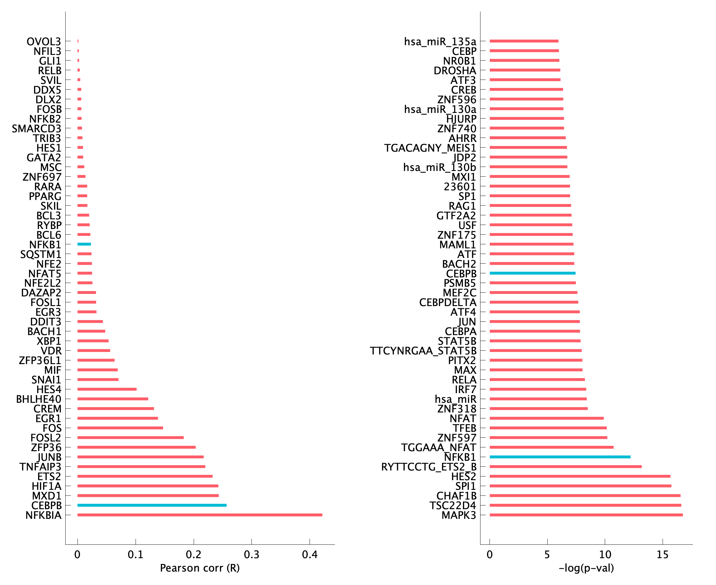 TF enrichment of pM15