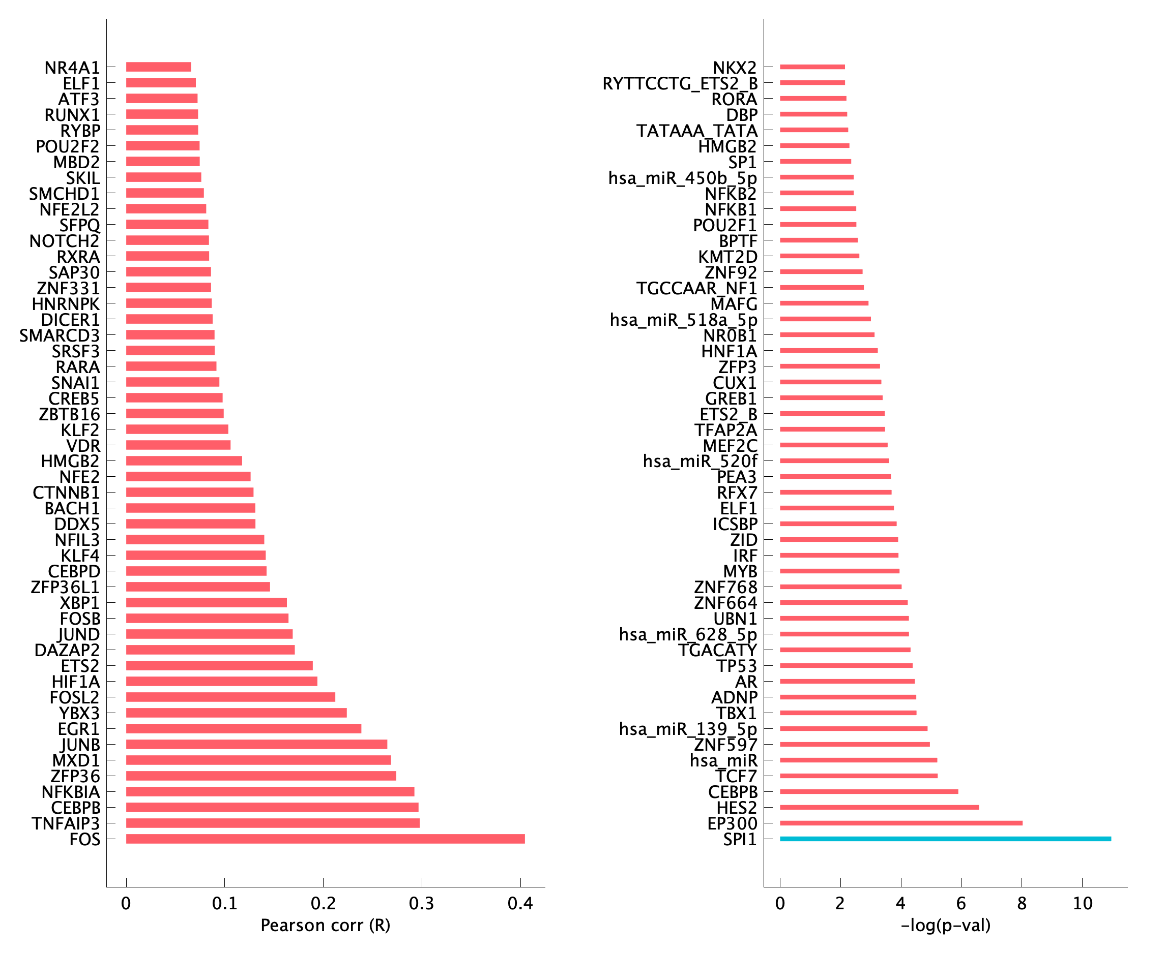 TF enrichment of pM16