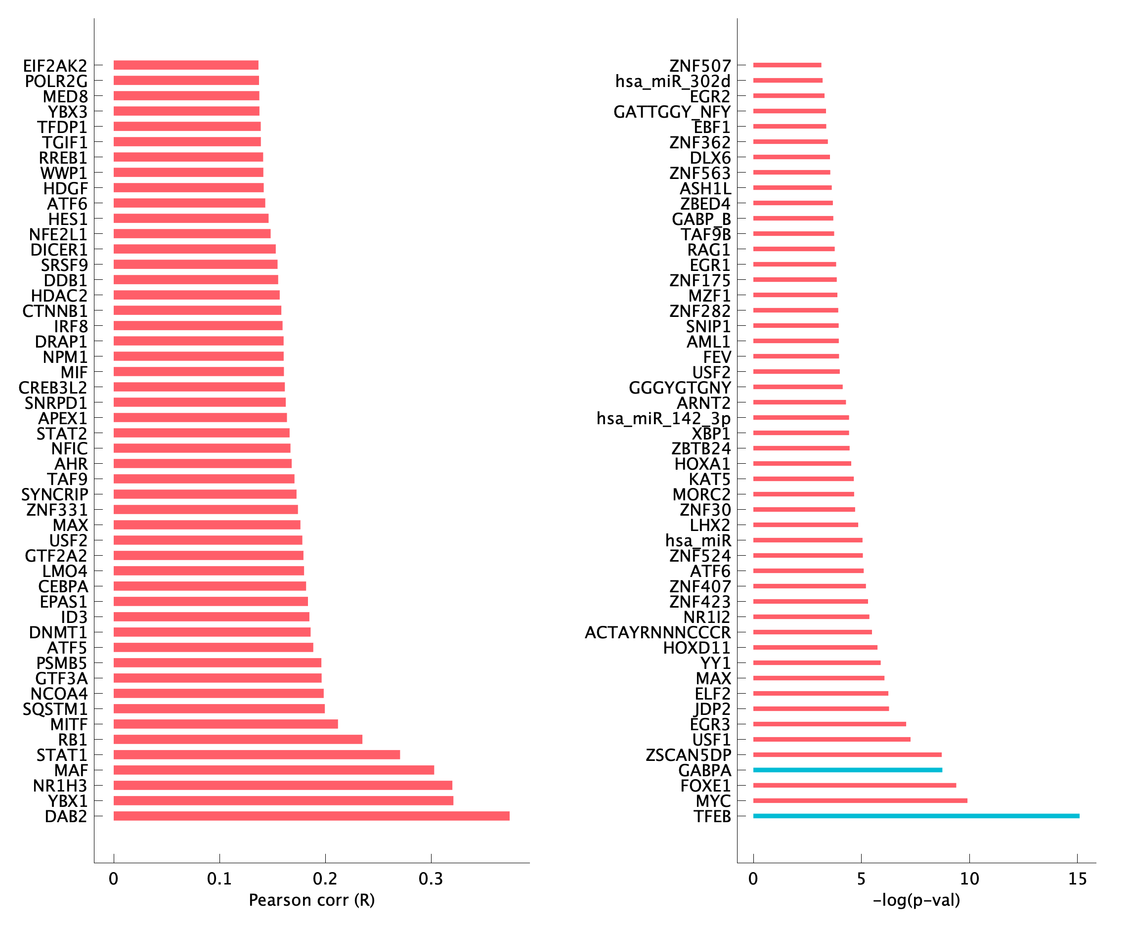 TF enrichment of pM17