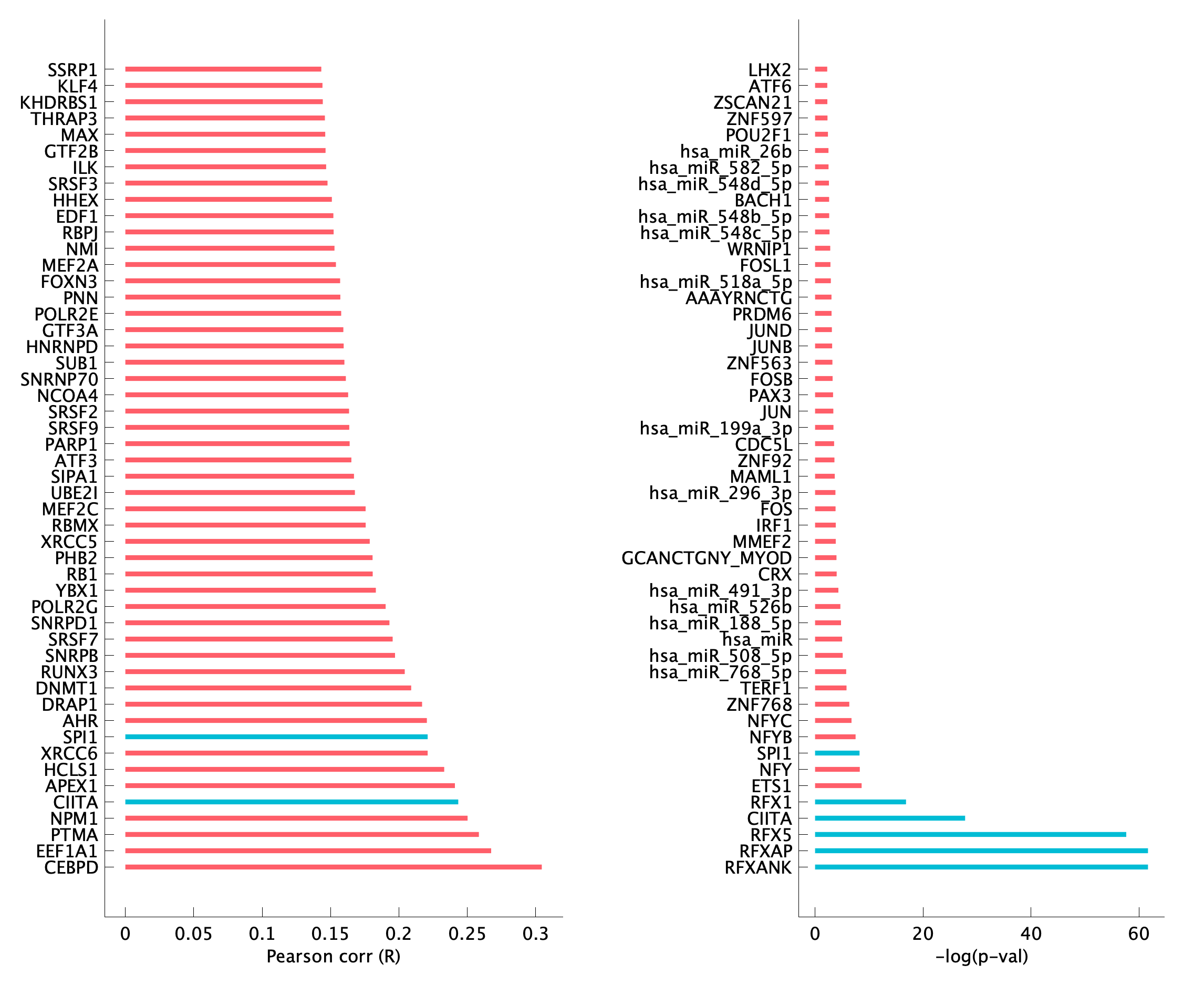 TF enrichment of pM22