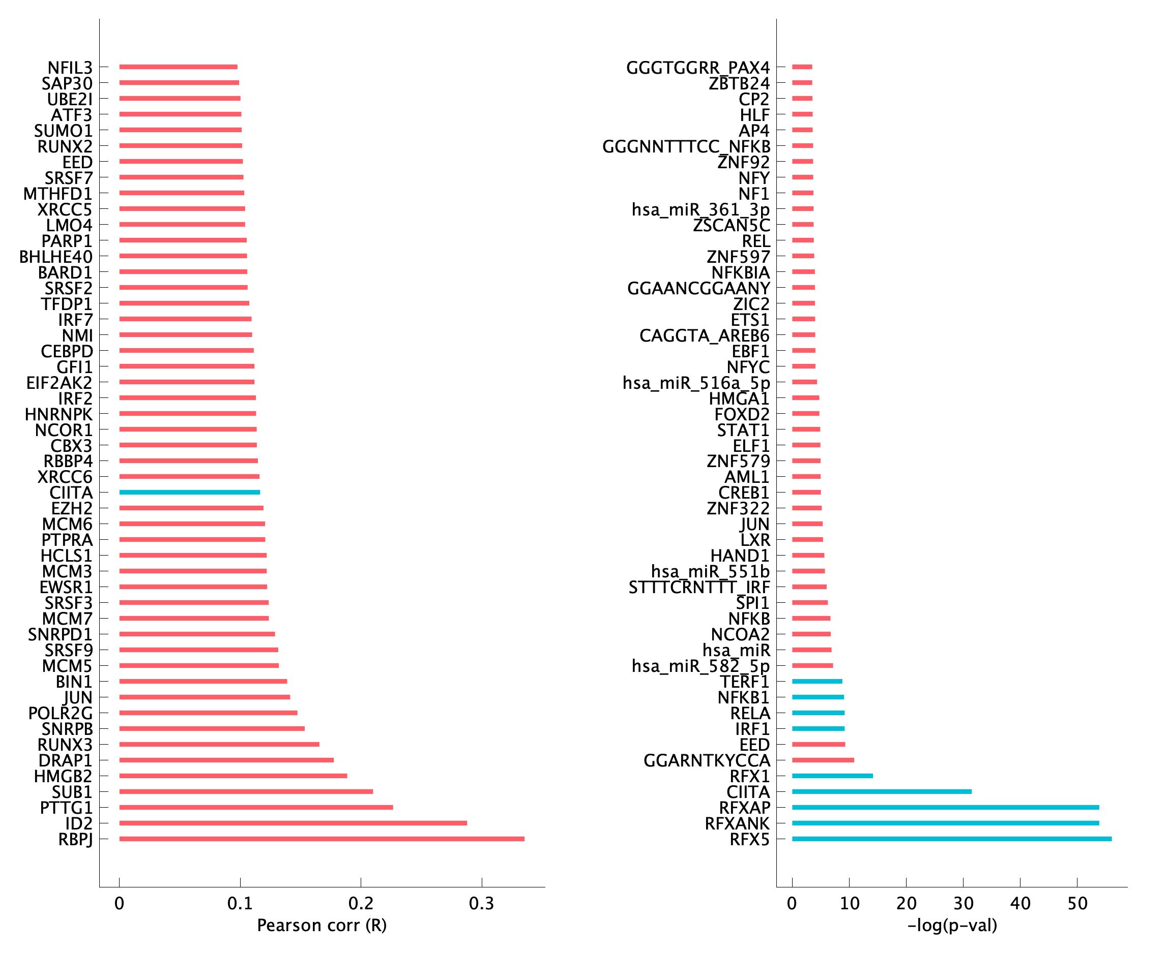 TF enrichment of pTNI06